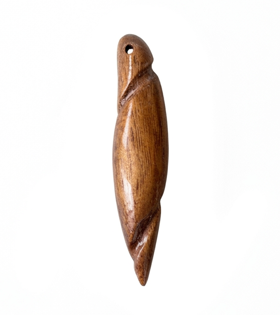 Handcrafted walnut pendant
